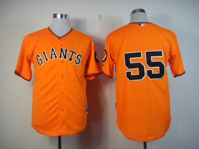 Men San Francisco Giants #55 No name Orange MLB Jerseys